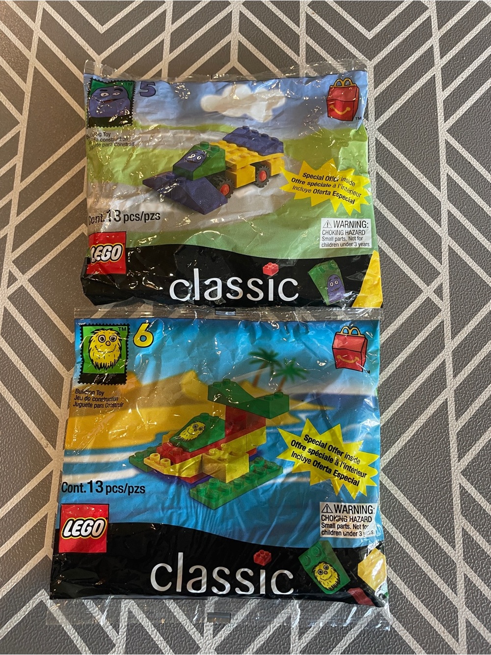 NEW Sealed McDonalds LEGO CLASSIC #5 Grimace & #6 Fry Guy